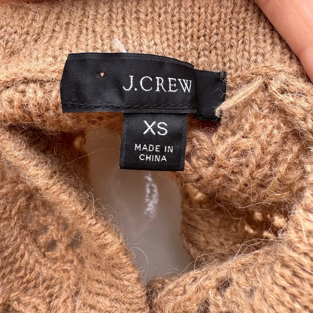 J. Crew Cable Knit Tan Sweater size XS - Picture 8 of 10